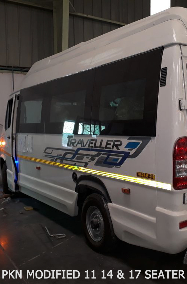 pkn modified tempo traveller hire in gujarat ahmedabad
